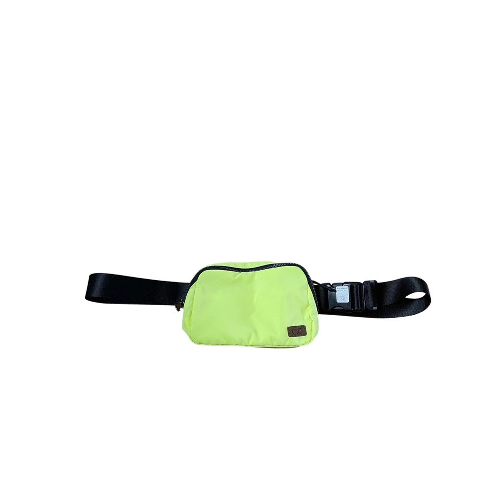 CC Belt Bag Neon Lime Green‎ Nylon Fanny Pack Waist Bag Adjustable Strap NWOT